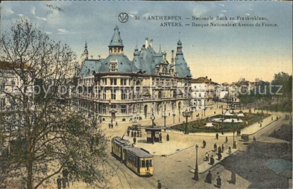 Strassenbahn Antwerpen Nationale Bank en Frankryklaa