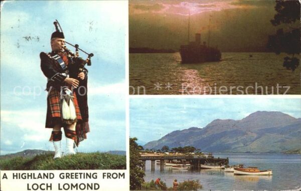 Dudelsack Highland Loch Lomond Luss Pier