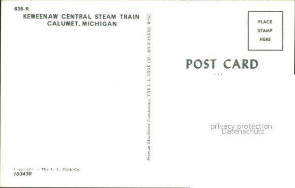 Lokomotive Keweenaw Central Steam Train Calumet Mi – Bild 2