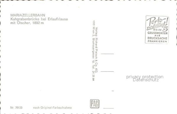 Eisenbahn Mariazellerbahn Kuhgrabenbrücke Erlaufk – Bild 2