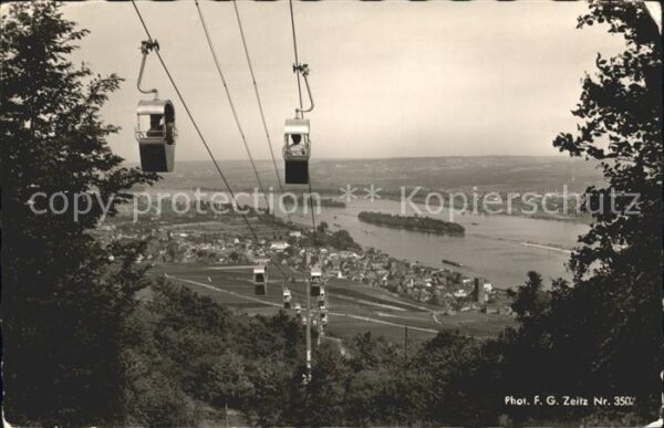 Foto Zeitz F.G. Nr. 3507 Seilbahn Rüdesheim am Rhein