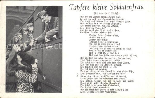 Liederkarte Soldatenlied Tapfere kleine Soldatenfra
