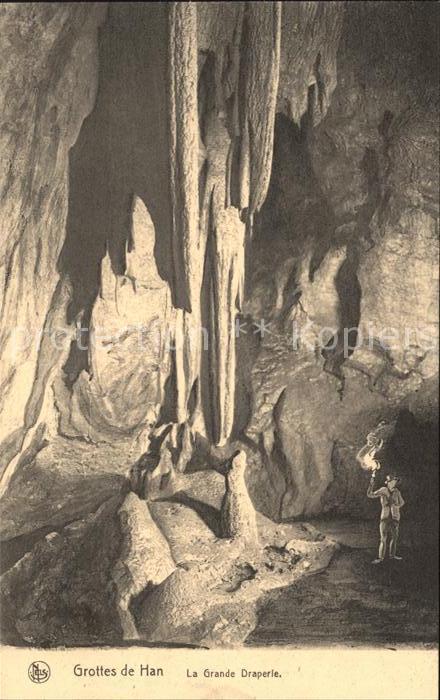 Hoehlen Caves Grottes Grottes de Han Grande Draperie