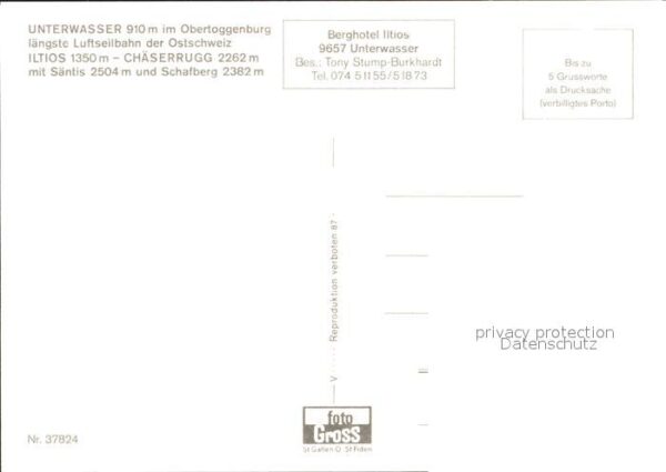 Seilbahn Iltios-Chäserrugg Unterwasser Säntis – Bild 2