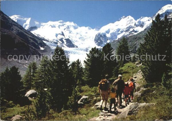 Wandern Weg zur Bovalhütte Morteratschgletscher