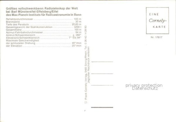 Astronomie Radioteleskop Bad Münstereifel-Effelsbe – Bild 2