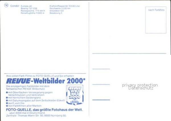 Flugzeuge Zivil Condor Europa-Jet Boeing 737-230 – Bild 2