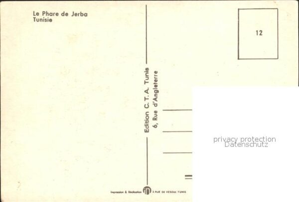 Leuchtturm Lighthouse Phare Jerba Tunesien – Bild 2