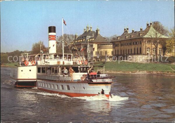 Dampfer Seitenrad Weisse Flotte Dresden Schloss Pillnitz
