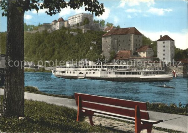 Dampfer Seitenrad Passau Oberhaus