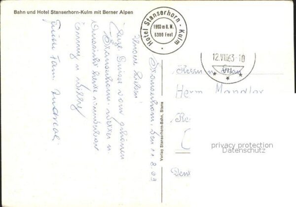 Zahnradbahn Hotel Stanserhorn-Kulm Berner Alpen – Bild 2