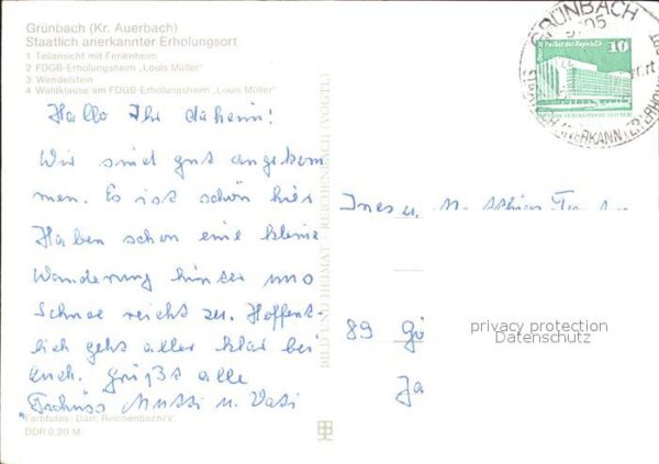Gruenbach Vogtland Ferienheim Erholungsheim Louis Müller W – Bild 2
