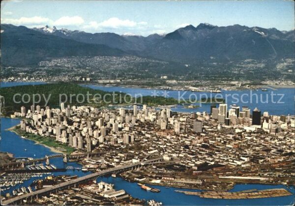 Vancouver British Columbia Fliegeraufnahme Downtown Vancouver Burr