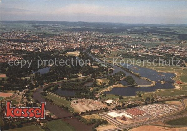 Kassel Fliegeraufnahme Stadtpark Karlsaue Fuld