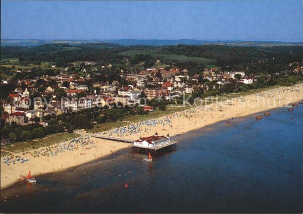 Ahlbeck Ostseebad Fliegeraufnahme Strand Anlegestelle