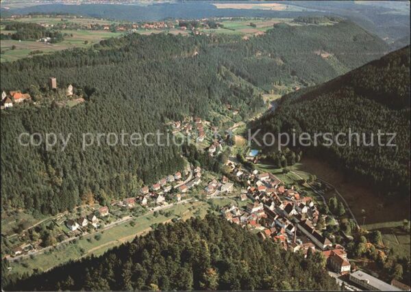 Bad Teinach-Zavelstein Fliegeraufnahme Burgruine