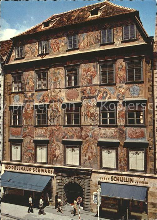 Graz Steiermark Gemaltes Haus Herrengasse Modellhaus Sc
