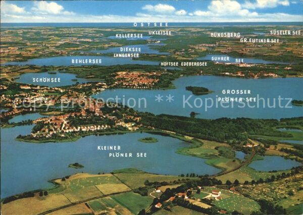 Ploen See Panoramakarte Dieksee Langensee Grosser