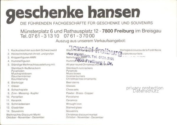 Freiburg Breisgau Geschenke Hansen Münsterplatz Rathauspl – Bild 2