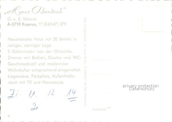 Kaprun Haus Abendruh – Bild 2