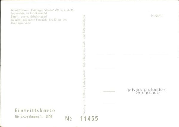 Lauenstein Oberfranken Gräfenthal Thüringer Warte Burg Hotel F – Bild 2