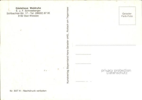 Bad Wiessee Gästehaus Waldruhe – Bild 2