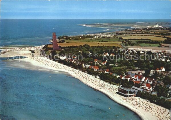 Laboe Fliegeraufnahme Strand Denkmal