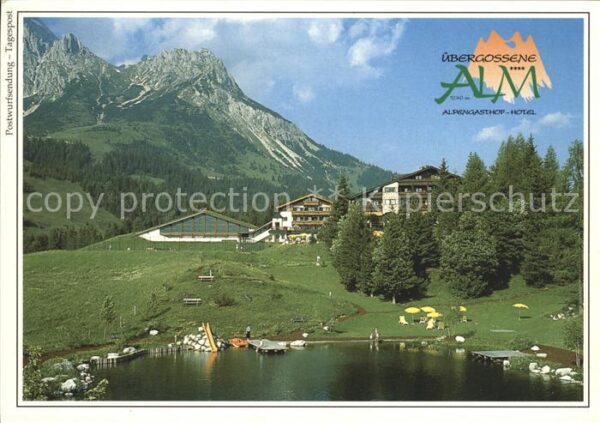 Dienten Hochkoenig Alpengasthof Hotel Übergossene Alm Pano