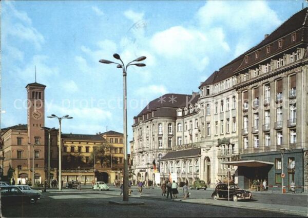 Erfurt Bahnhofsplatz mit Interhotel Erfurter H