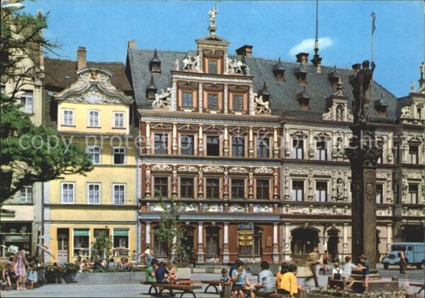 Erfurt Fischmarkt mit Roland Haus zum Breiten