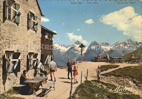 Kals Grossglockner Matreier Törl Haus mit Schobergruppe