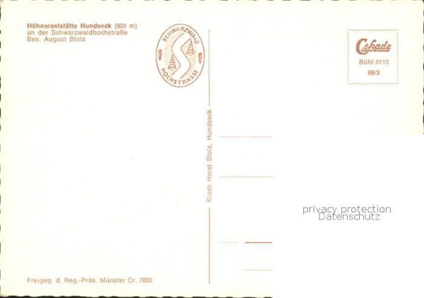 Schwarzwald Höhenraststätte Hundseck Schwarzwaldhoc – Bild 2