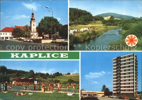 Kaplice Okres Cesky Krumlov Kirche Panorama Schwimmbad Hotel