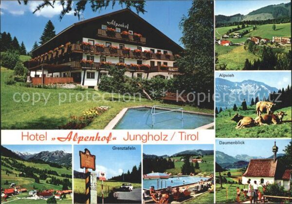 Jungholz Tirol Hotel Alpenhof Panorama Grenztafeln Swi