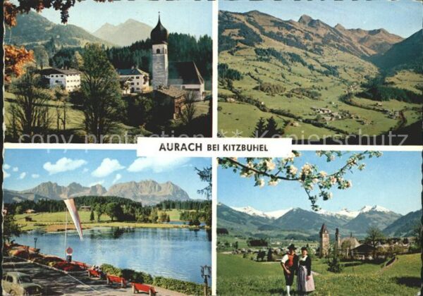 Aurach Kitzbuehel Kirche Panorama Schwarzsee mit Wildem K