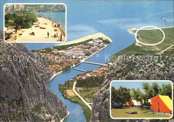Omis Autocamp Ribnjak Strand Fliegeraufnahme