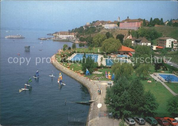 Meersburg Bodensee Beheiztes Freibad Fliegeraufnahme