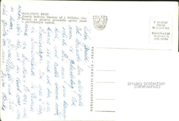 Havlickuv Brod Nemecky Brod Pomnik Bedricha Smetany od J Pelikana z – Bild 2