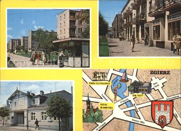 Zgierz Lodz Strassenpartie Ortsansicht Lageplan