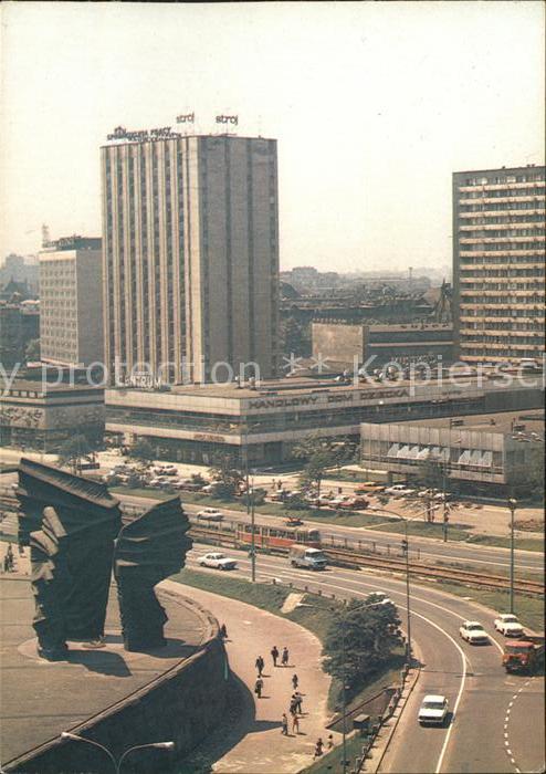 Katowice Fragment Srodmiescia na pierwszym plani