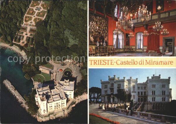 Trieste Castello di Miramare Fliegeraufnahme