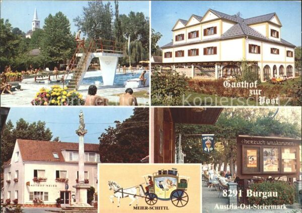 Burgau Steiermark Gasthof Zur Post Schwimmbad Gasthof Mei