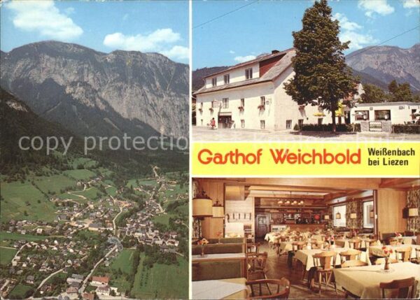 Weissenbach Liezen Fliegeraufnahme Gasthof Weichbold Gastr