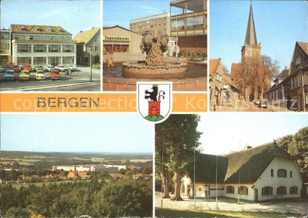 Bergen Ruegen Ratskeller Brunnen Kirche Panorama Gast