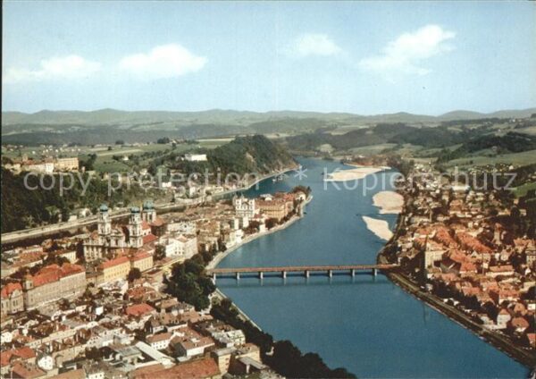 Passau an der Donau Fliegeraufnahme