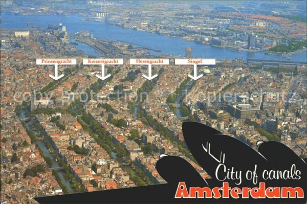 Amsterdam Niederlande mit Prinsengracht Keizersgracht Herengr