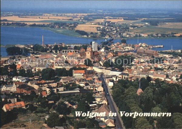 Wolgast Mecklenburg-Vorpommern mit Insel Usedom Fliegeraufnahme