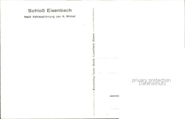 Schloss Eisenbach Nach Kohlezhelchnung von K Winkel – Bild 2