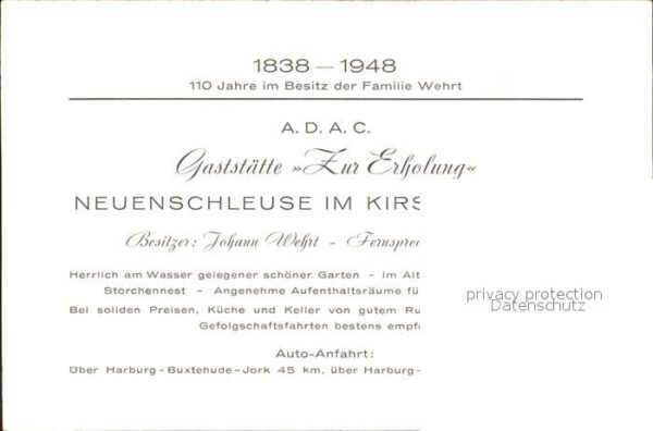 Neuenschleuse Niederelbe Gaststätte Zur Erholung Kirschblüte Alt – Bild 2