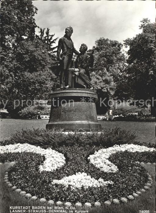 Baden Wien Lanner Strauss Denkmal Kurpark